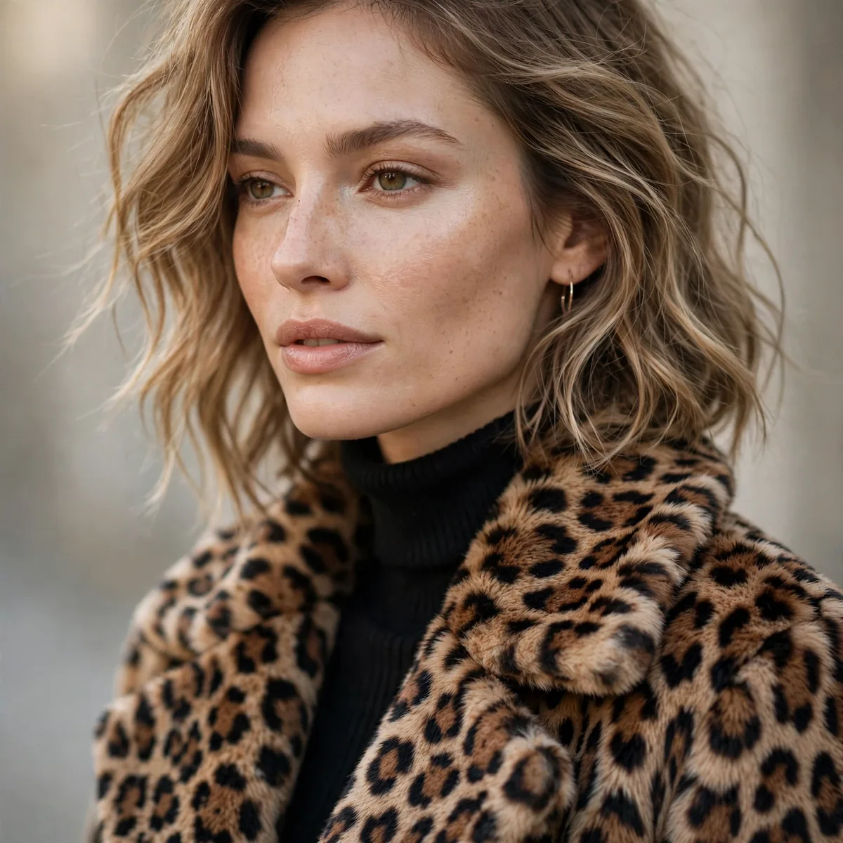 Leopard print coat