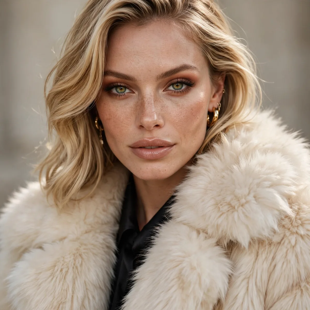 Faux fur coat glamorous