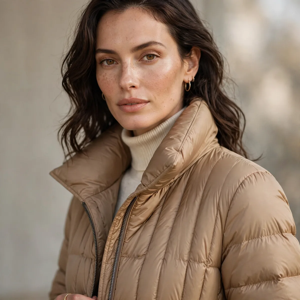 Stylish long puffer coat
