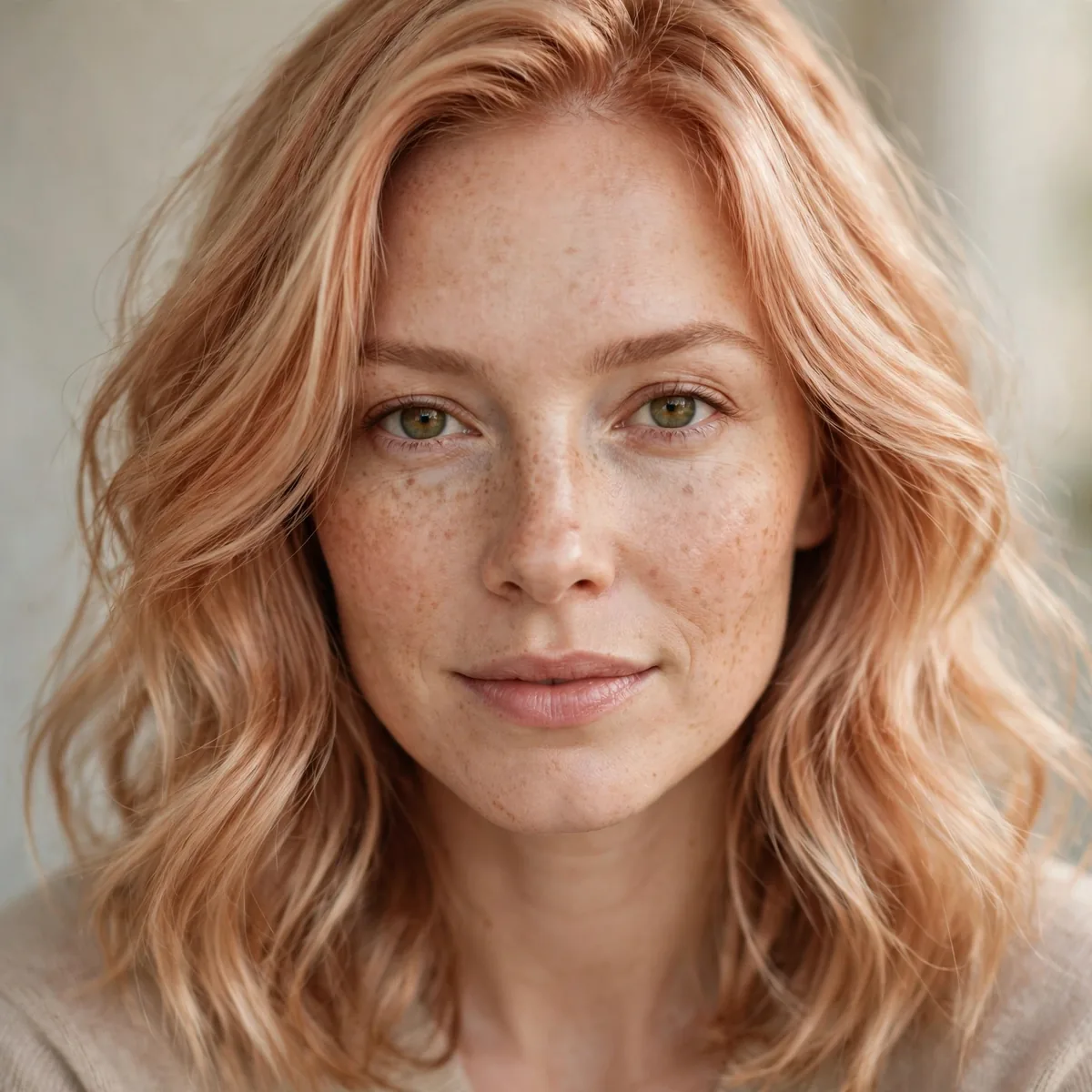 Light strawberry blonde hair color
