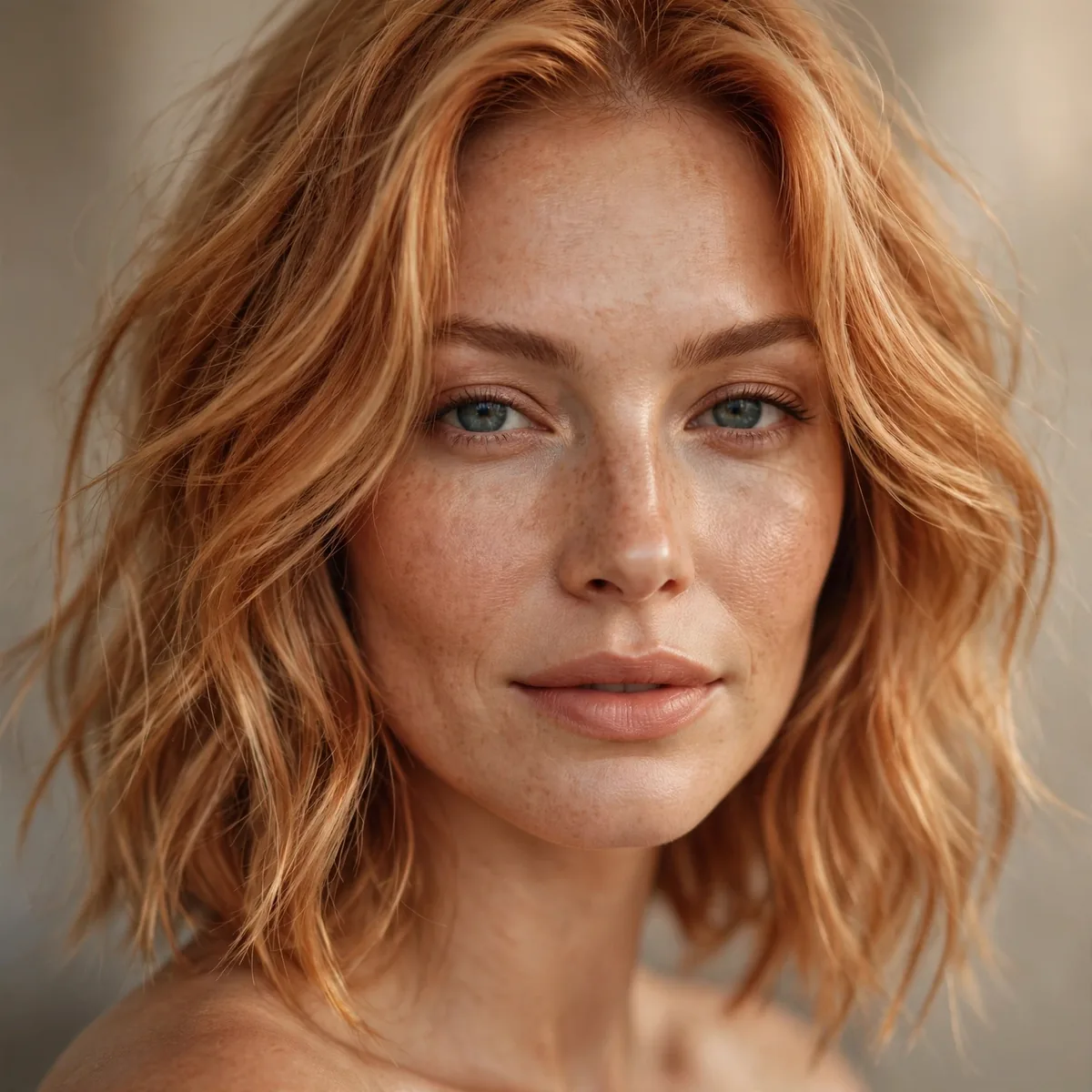 Strawberry blonde on warm skin tone