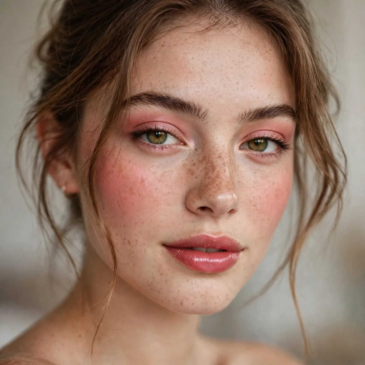 Fresh faced strawberry makeup