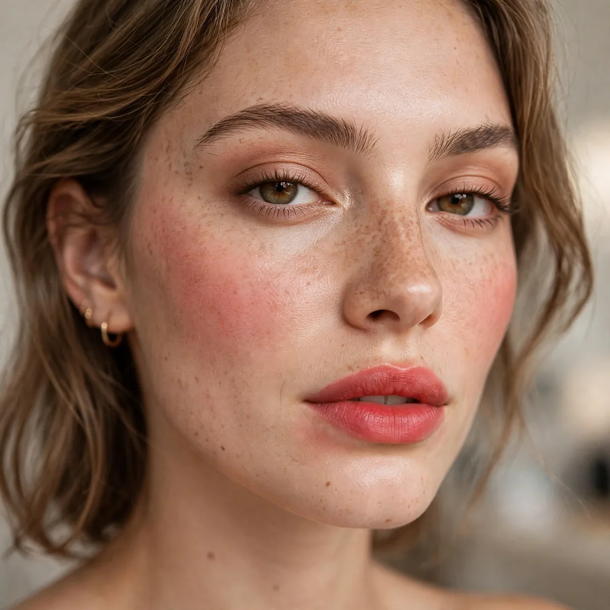 Long-wear strawberry stain makeup