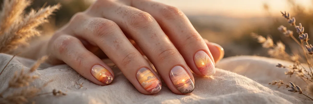 18 Sunset Nail Ideas for Golden Hour Vibes
