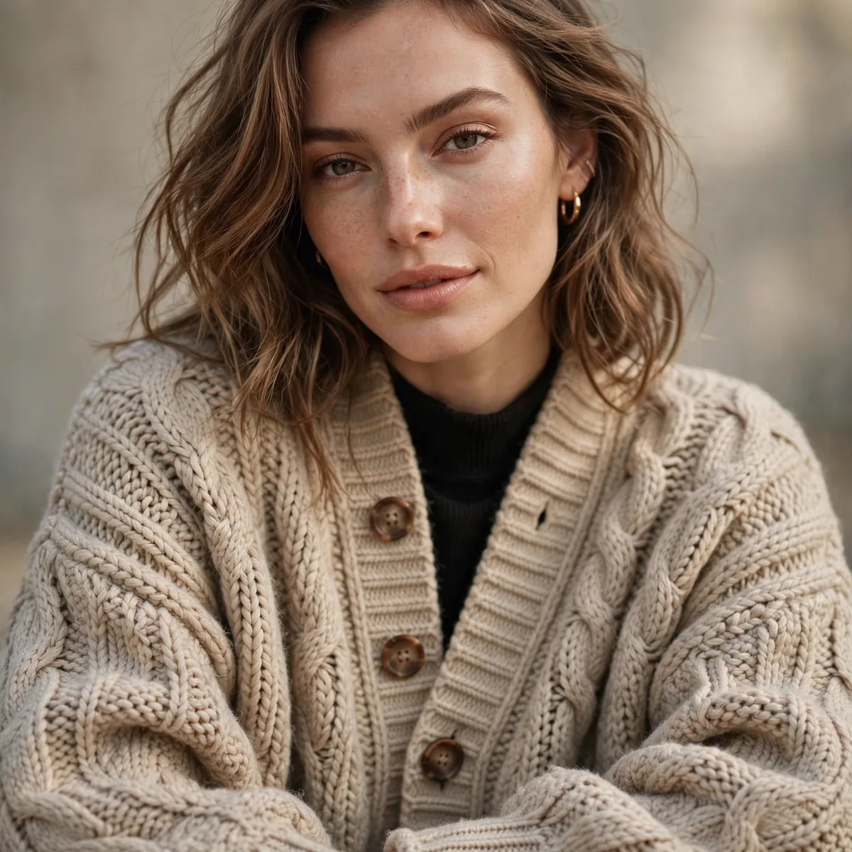 Oversized grandpa cardigan outfit