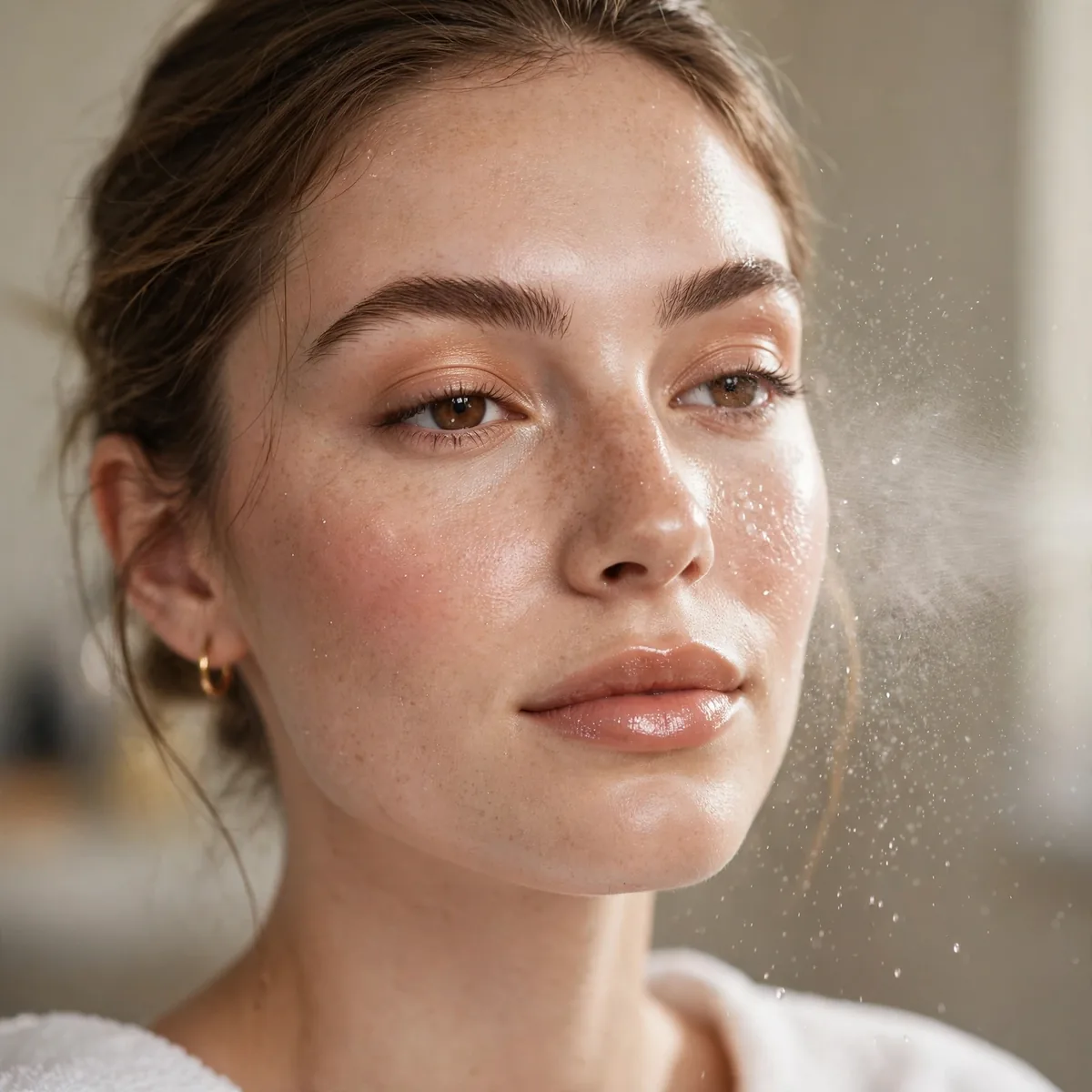 Setting spray layered summer routine