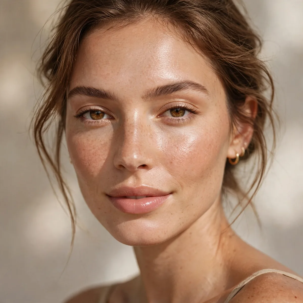 Minimal summer makeup look