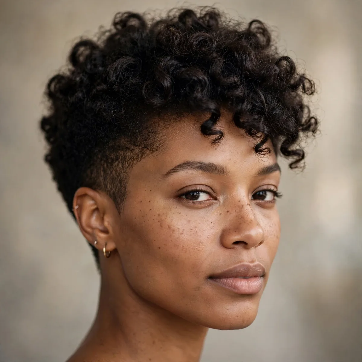 Classic low tapered haircut on natural hair