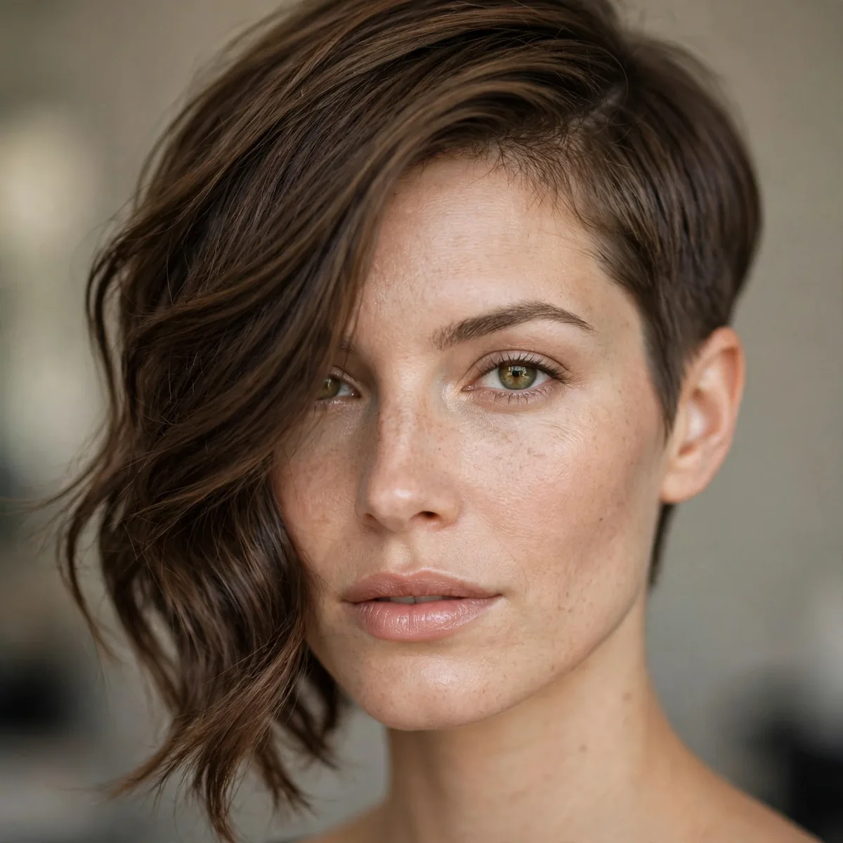 Asymmetrical tapered haircut