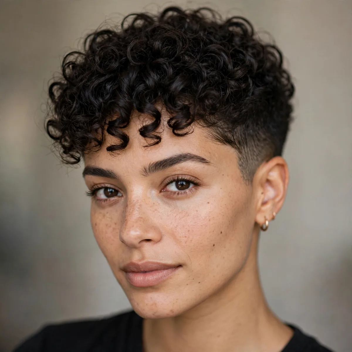 Tapered sides with curly top