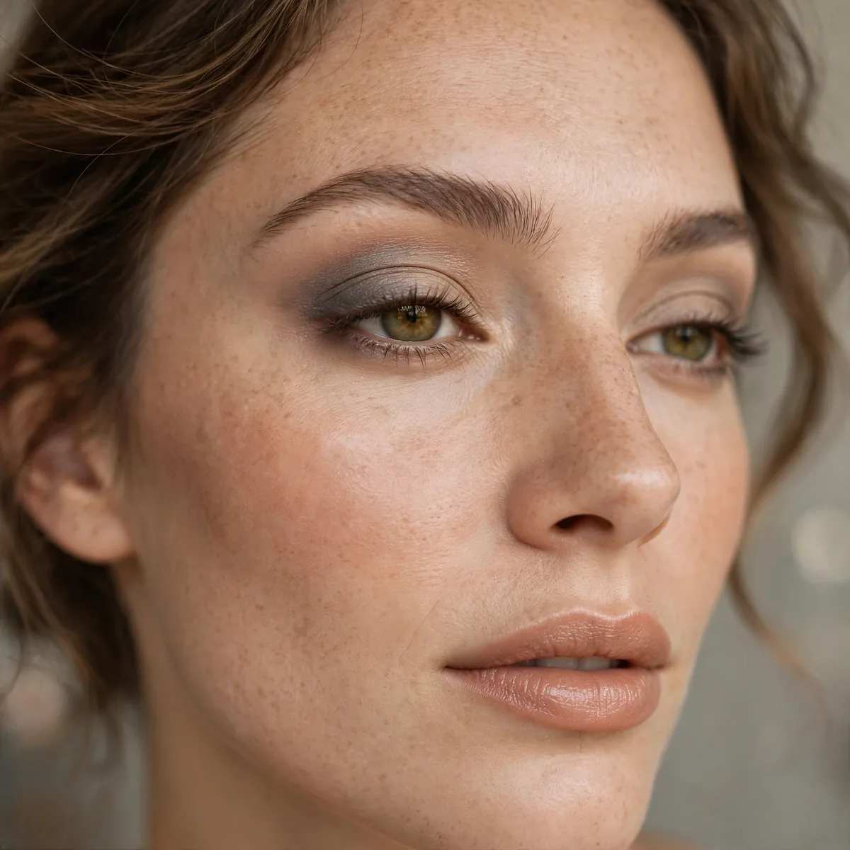 Warm greige eyeshadow blend