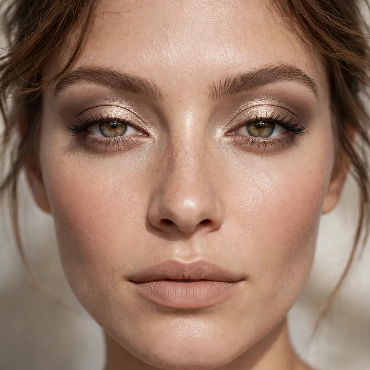 Taupe halo eyeshadow with light center