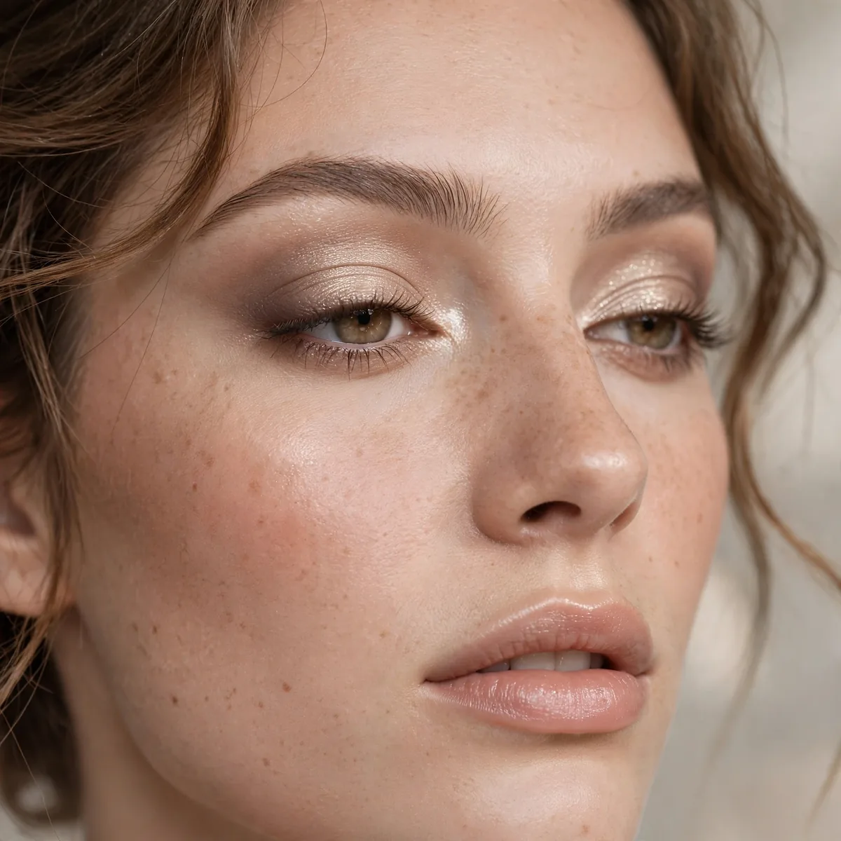 Taupe and champagne eyeshadow pairing