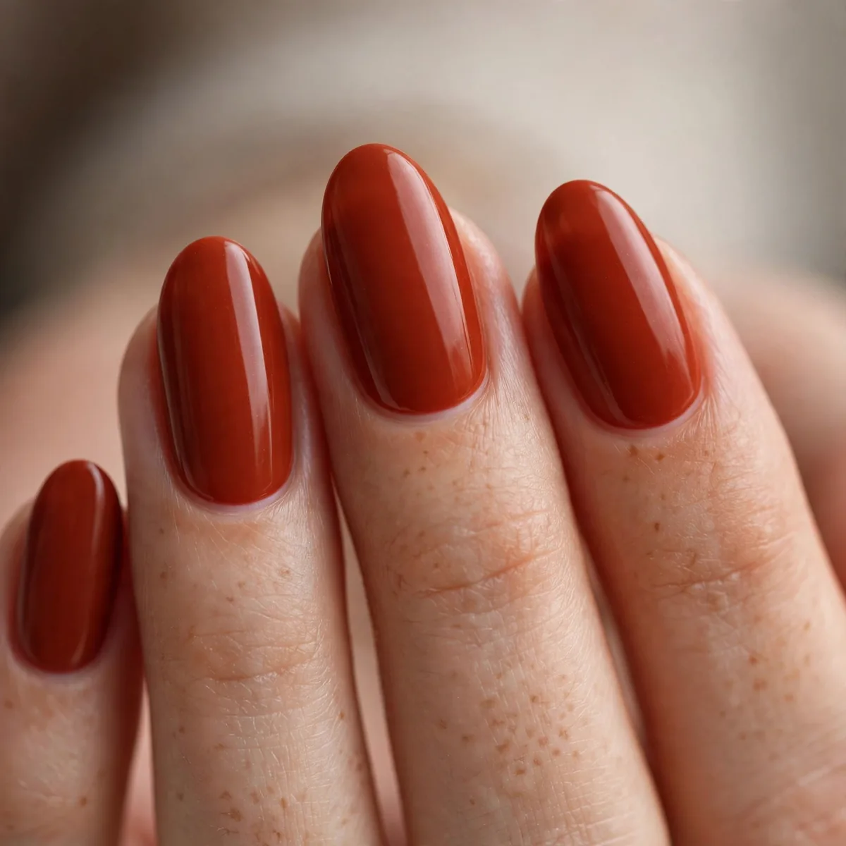 Rust red thanksgiving nail polish