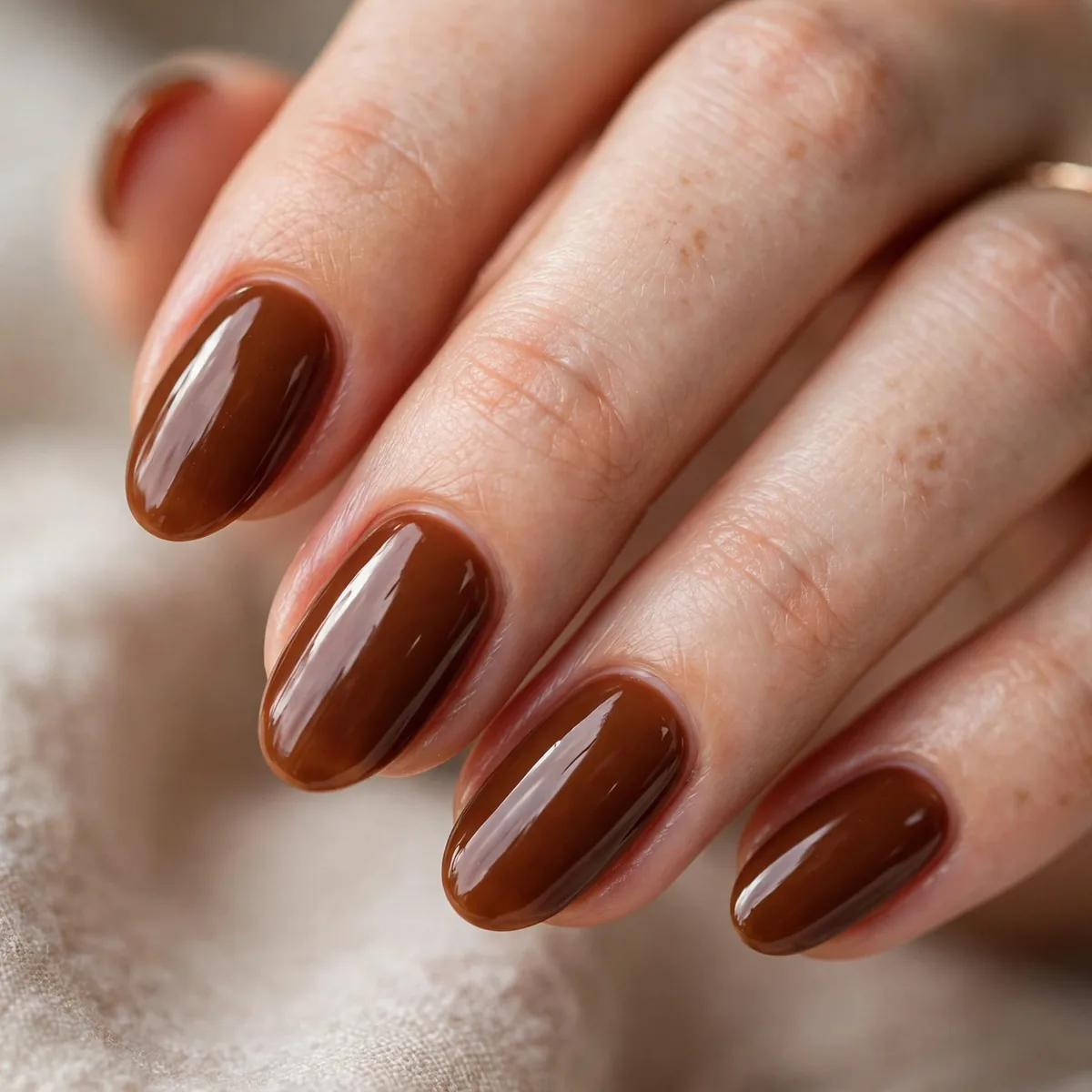 Maple brown thanksgiving nails