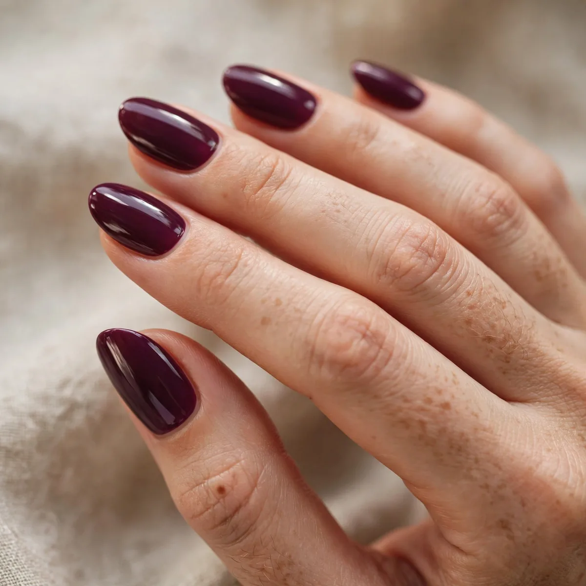 Deep plum thanksgiving nail polish