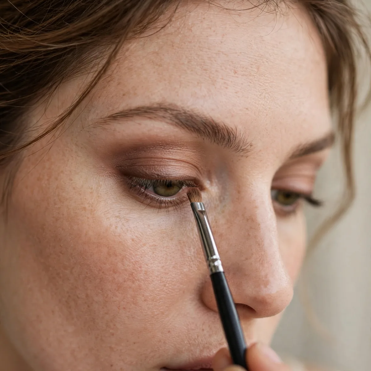 Setting tightline with eyeshadow