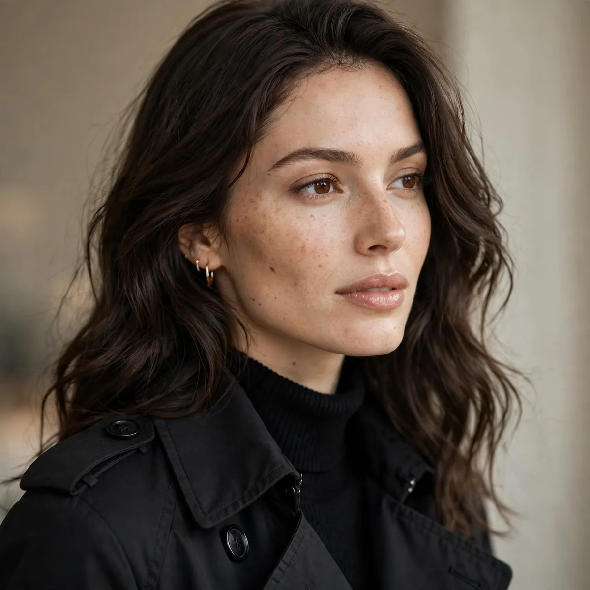 Black trench coat outfit