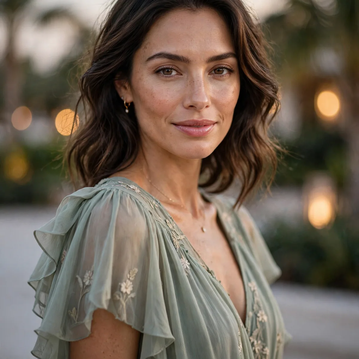 Flowy maxi dress resort evening