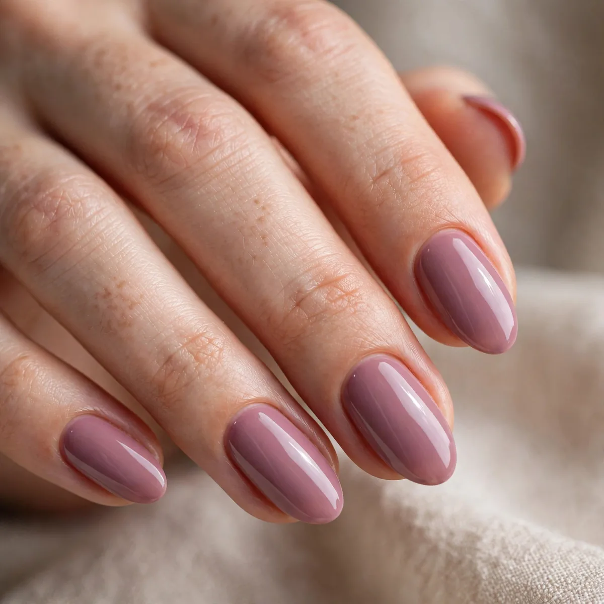 Mauve valentines nail polish