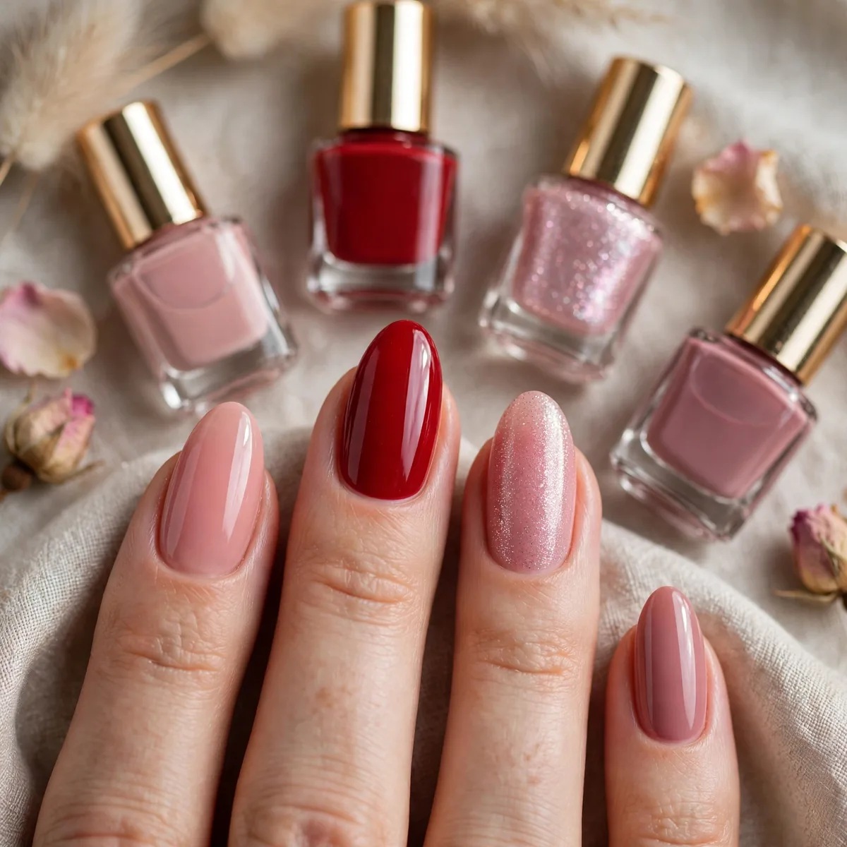 Curated valentines nail polish collection