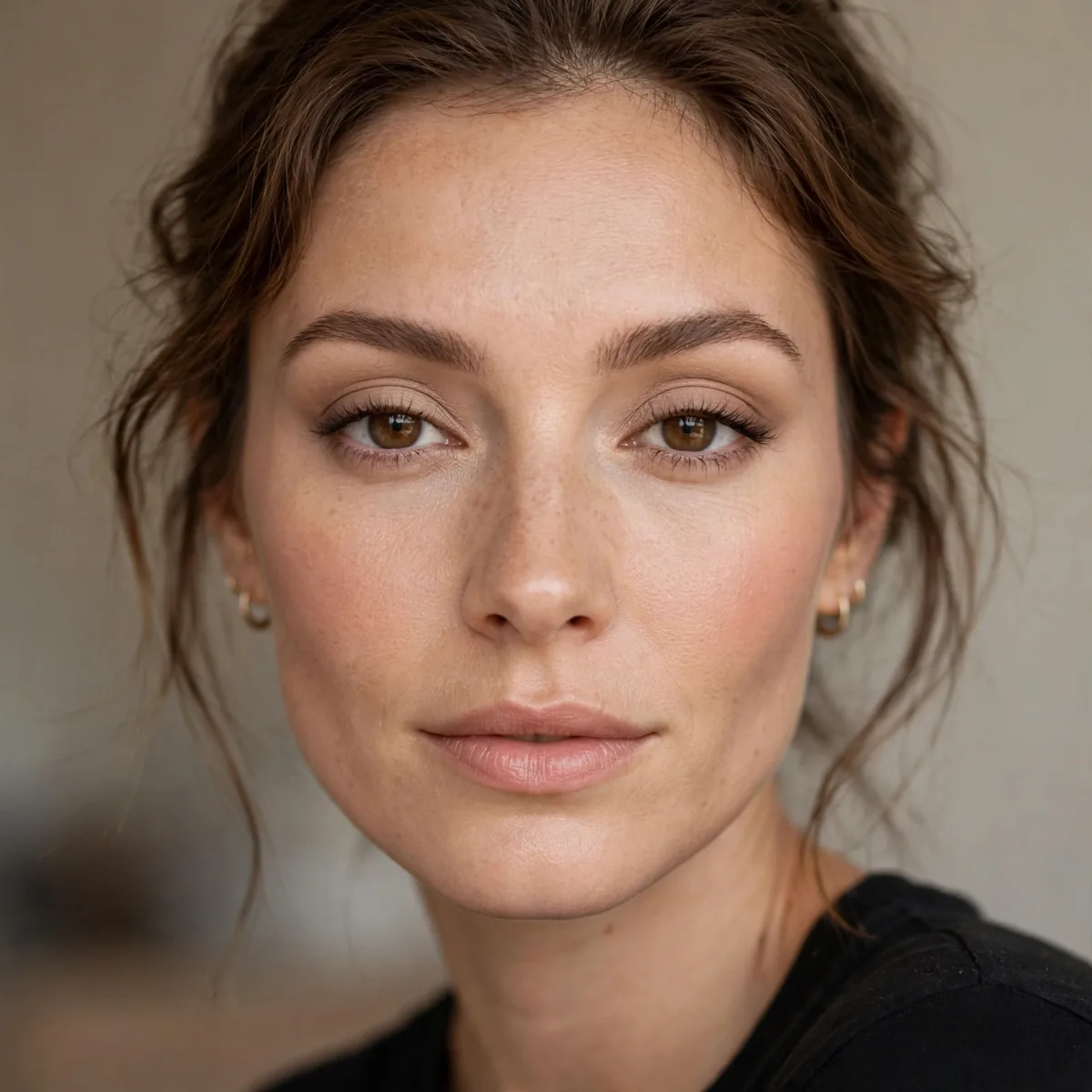 Neutral eyeshadow for video calls