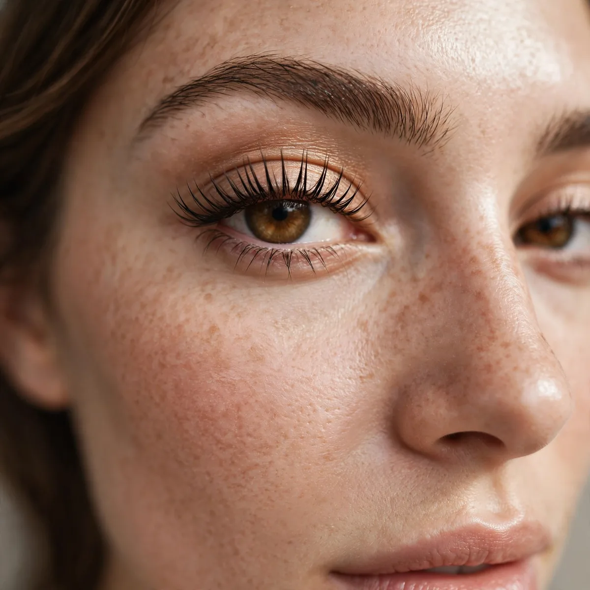 Defined lashes on camera