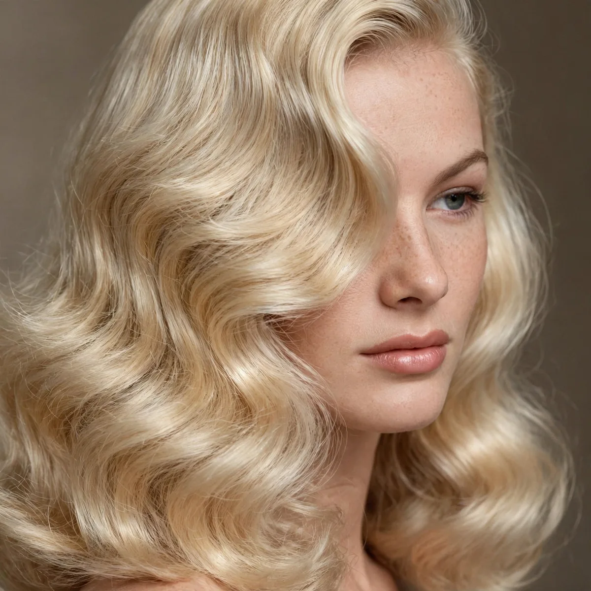 Long peekaboo waves falling over one eye