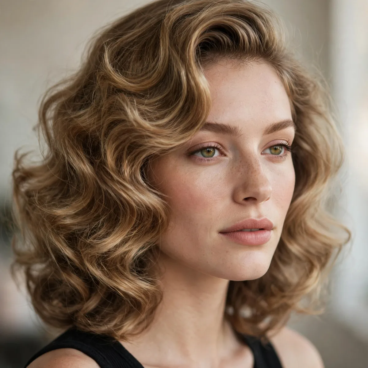 Soft brushed-out vintage curls