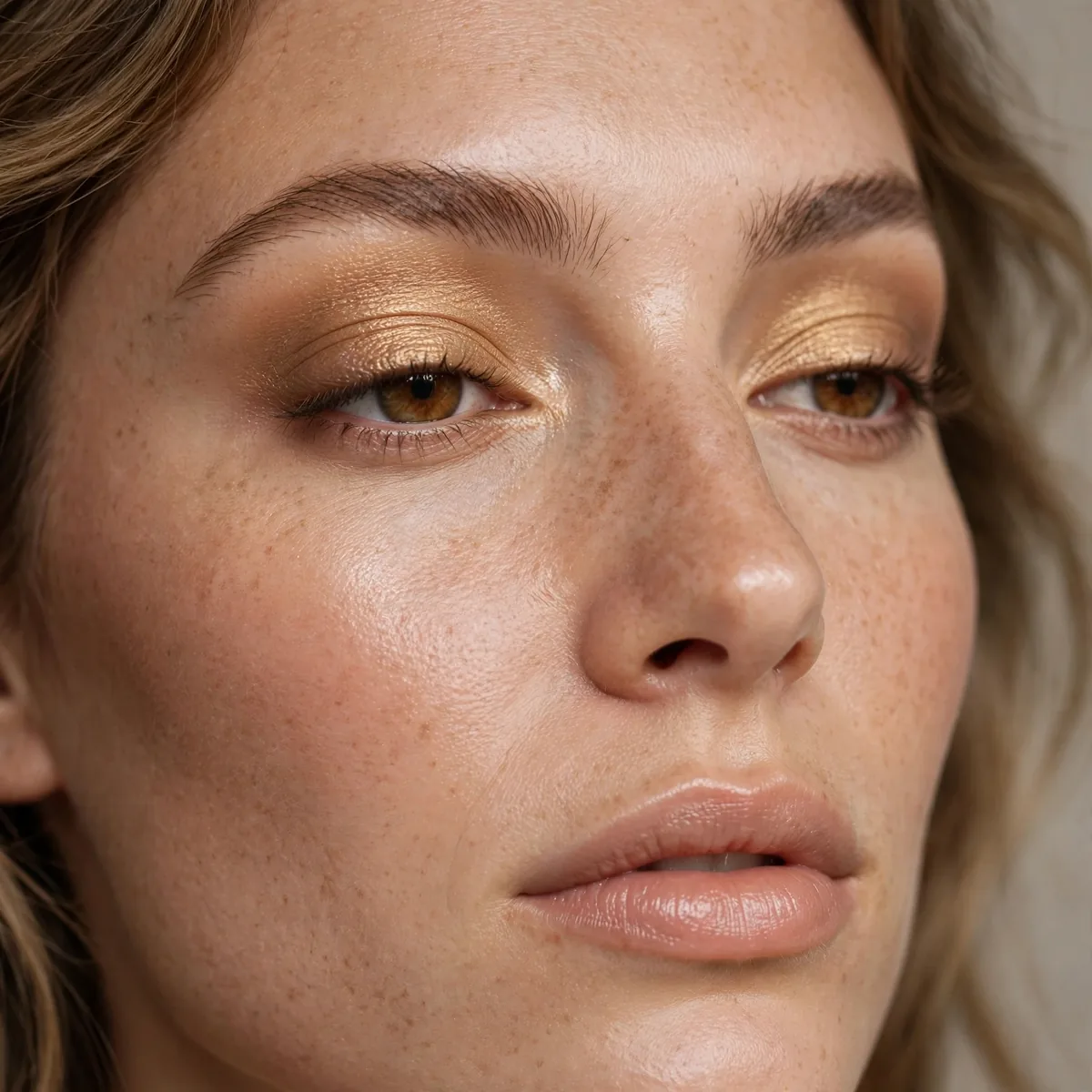 Honey toned eyeshadow wash