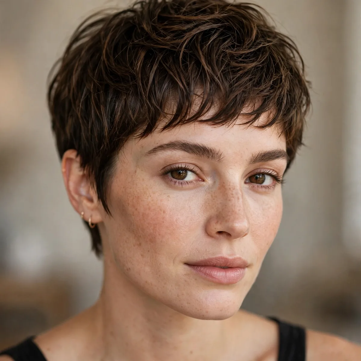 Timeless classic wash-and-go pixie