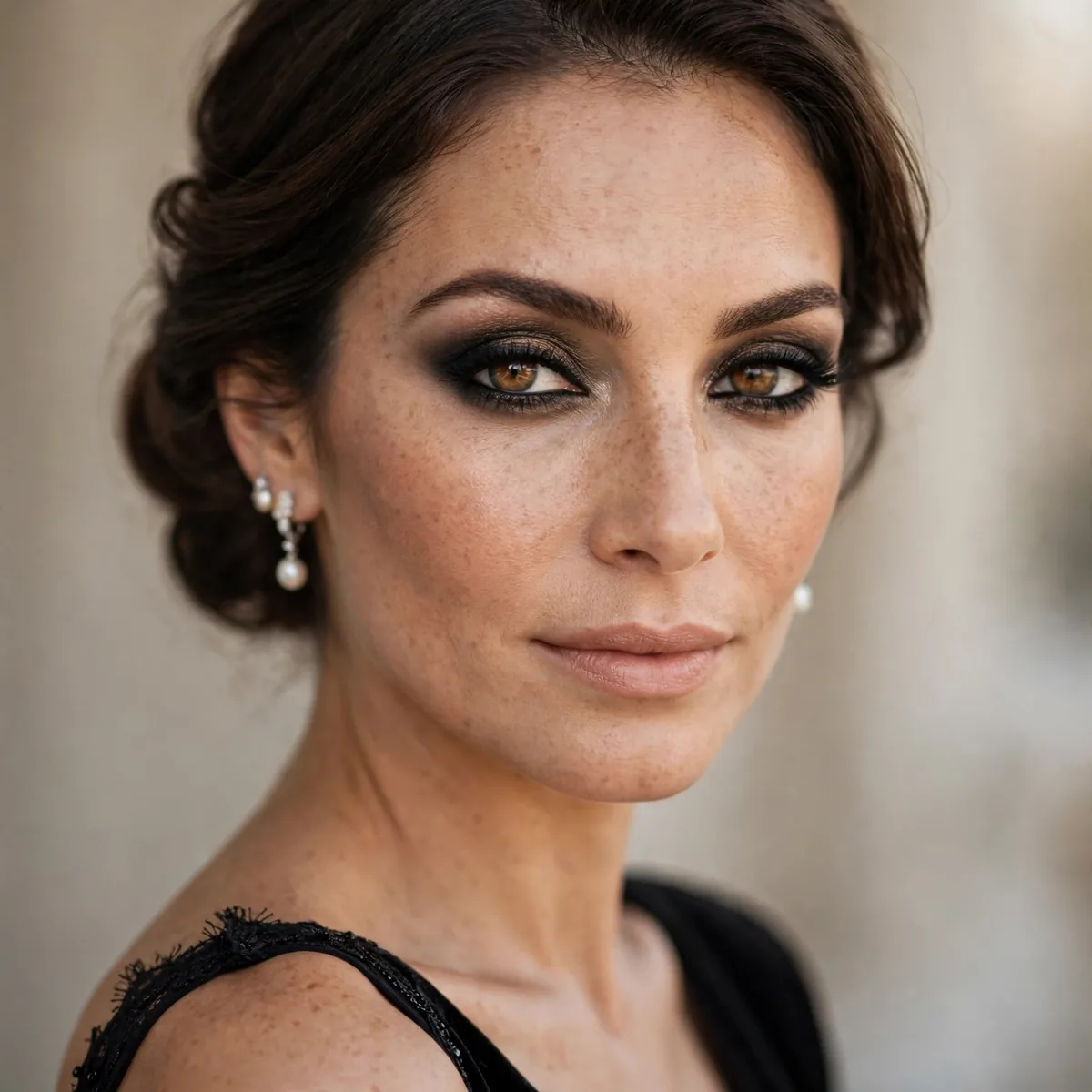 Smokey eye makeup for black tie wedding