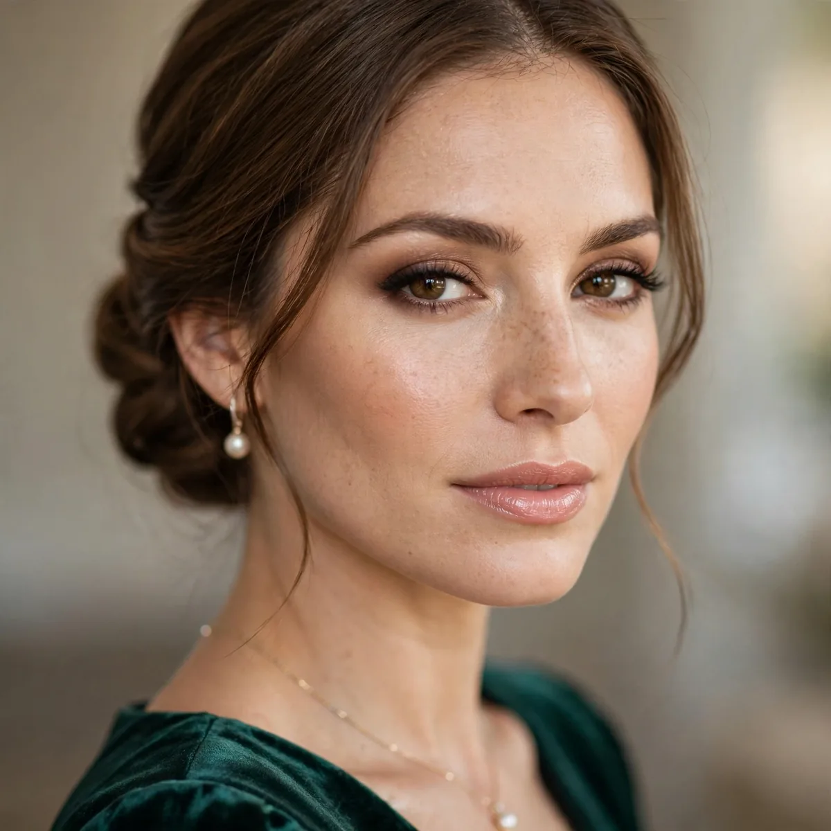 Polished cocktail makeup wedding guest