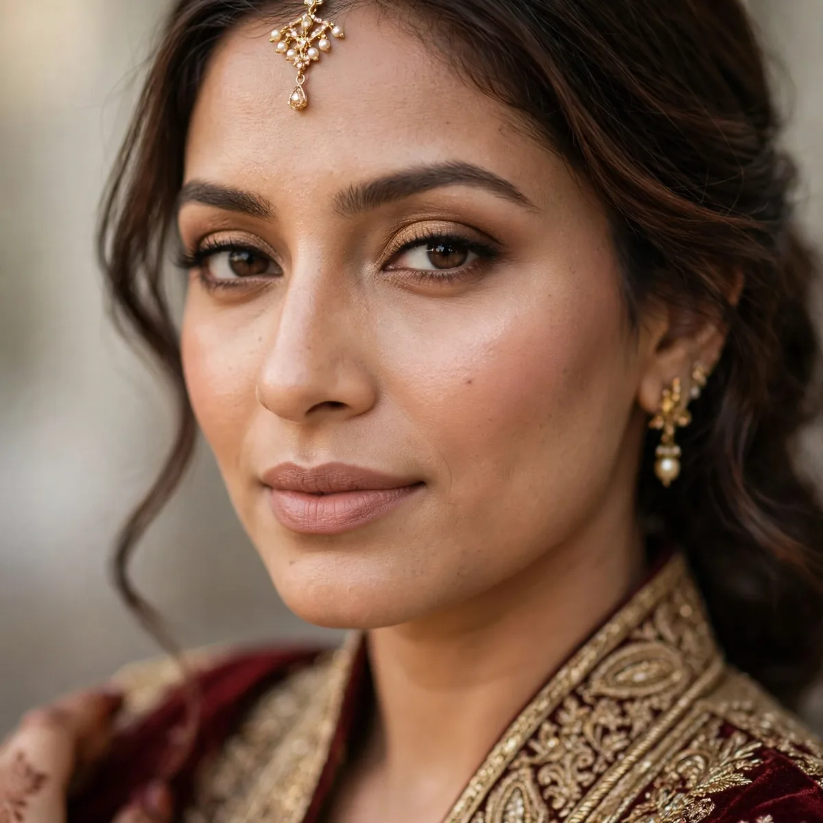 Elegant makeup for cultural wedding