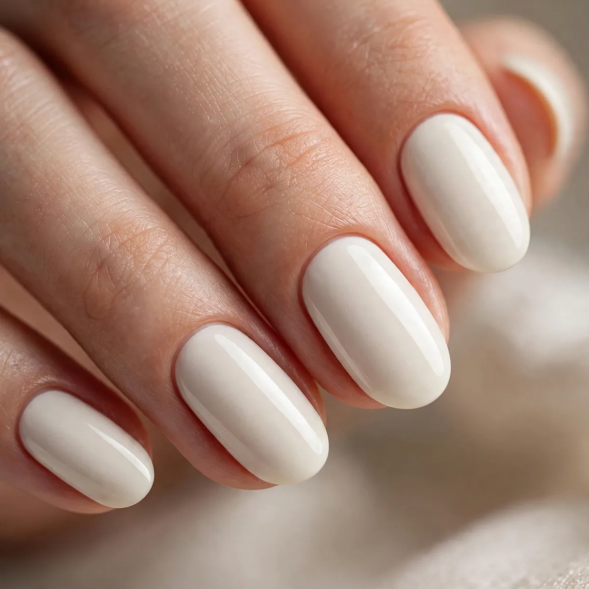 Creamy off-white nail polish