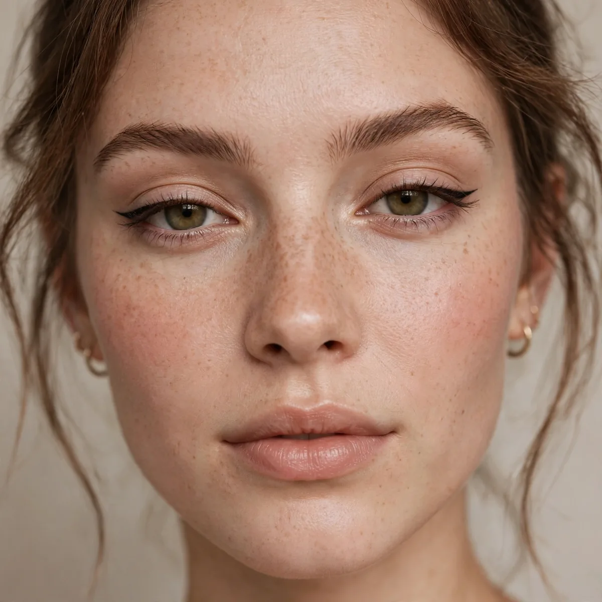 Short subtle winged eyeliner