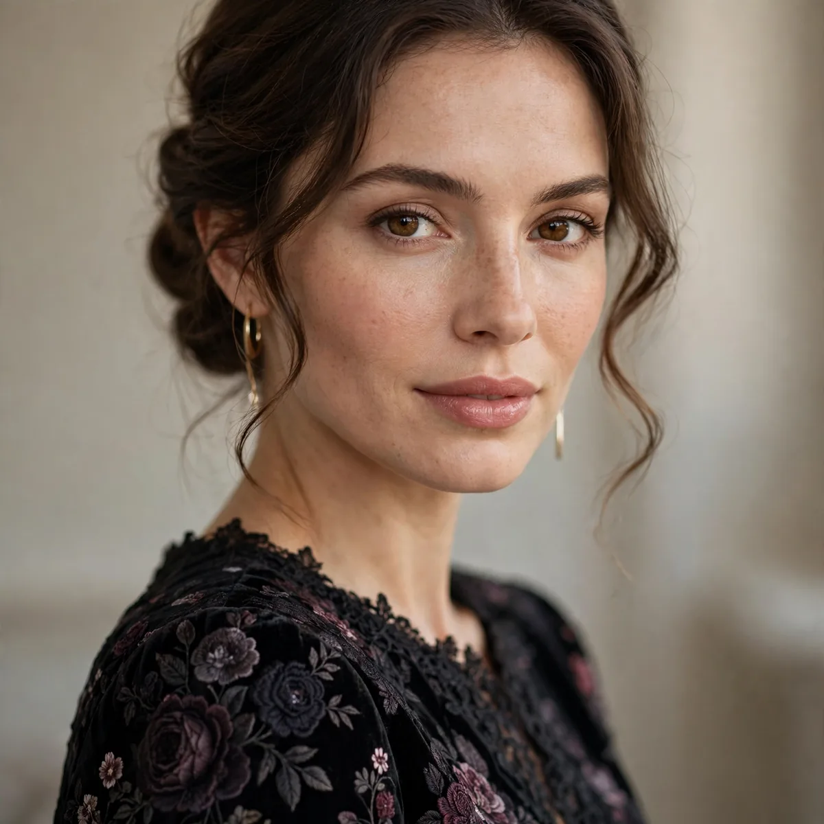 Dark floral formal dress