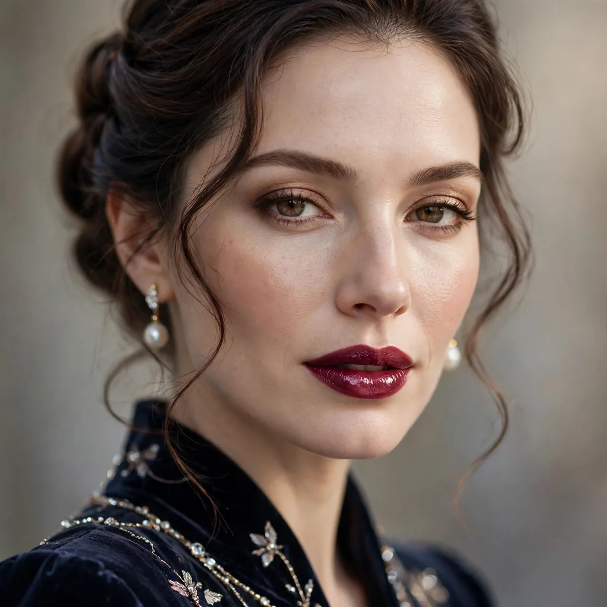 Berry lipstick winter formal