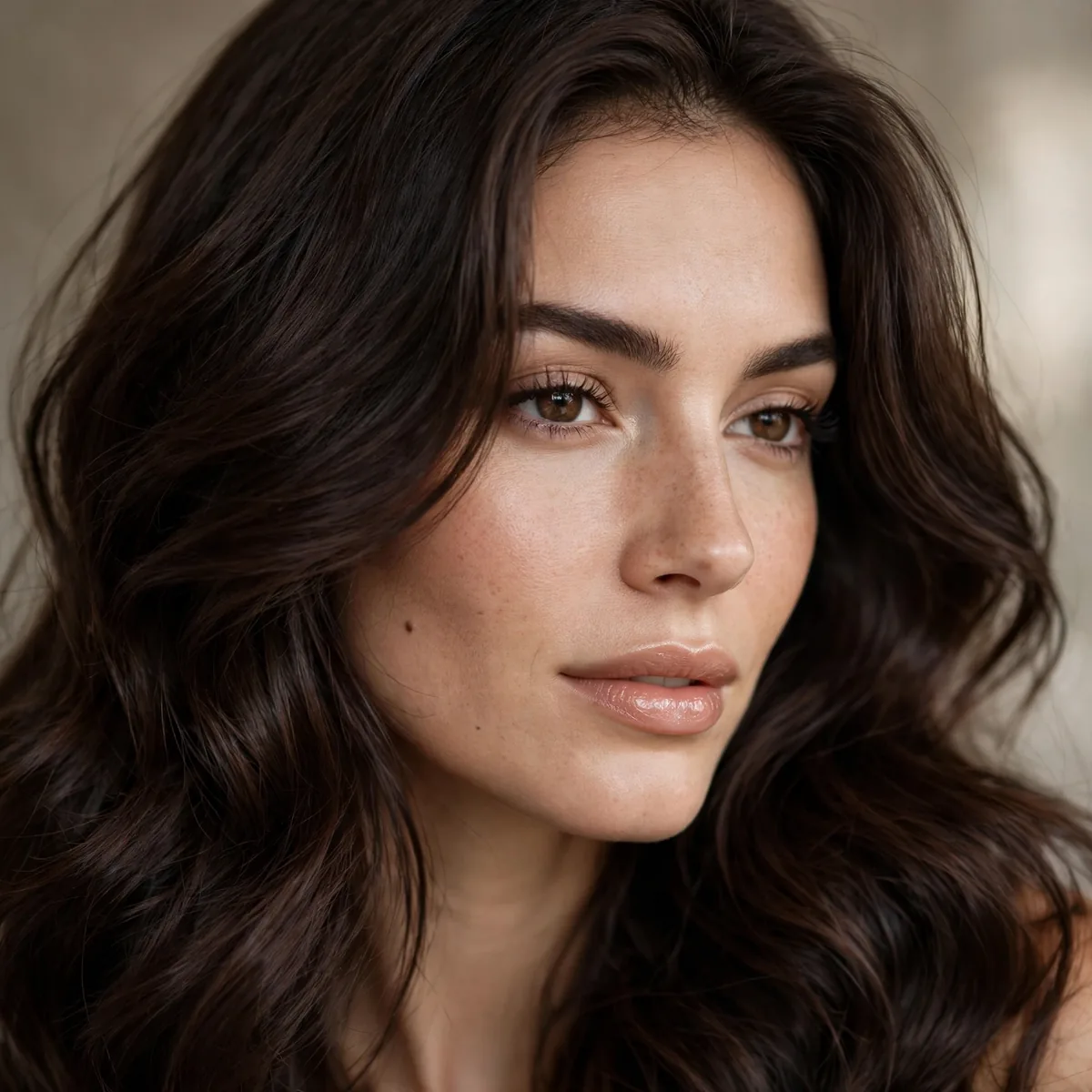 Rich Espresso Brown hairstyle in deep espresso with velvet depth