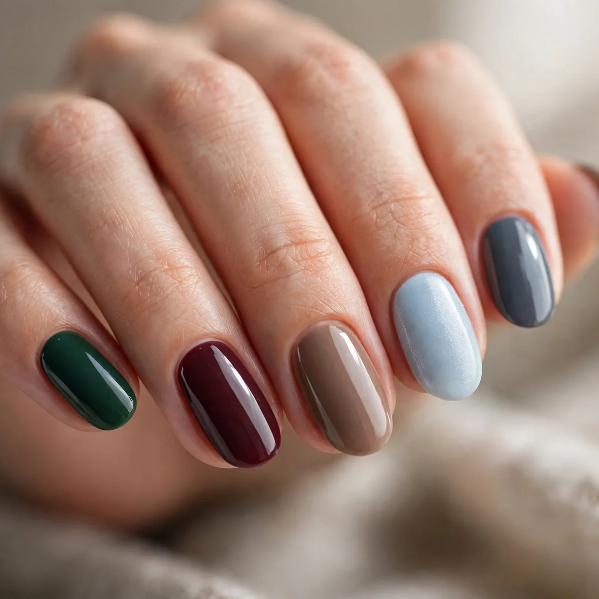Curated winter nail color collection