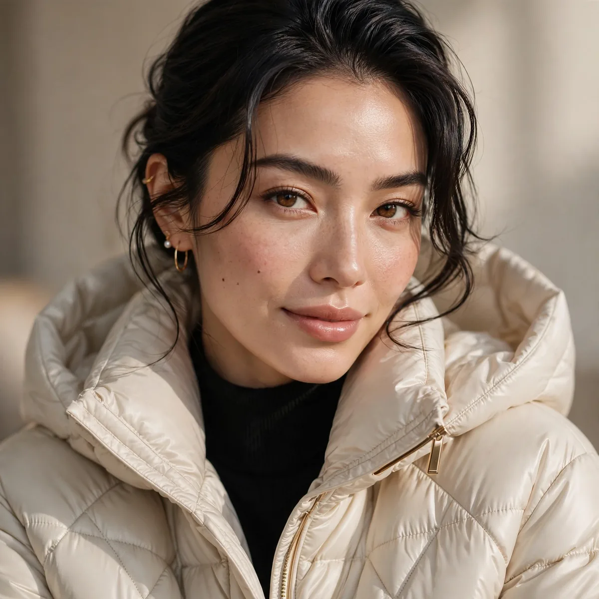 Stylish puffer jacket outfit