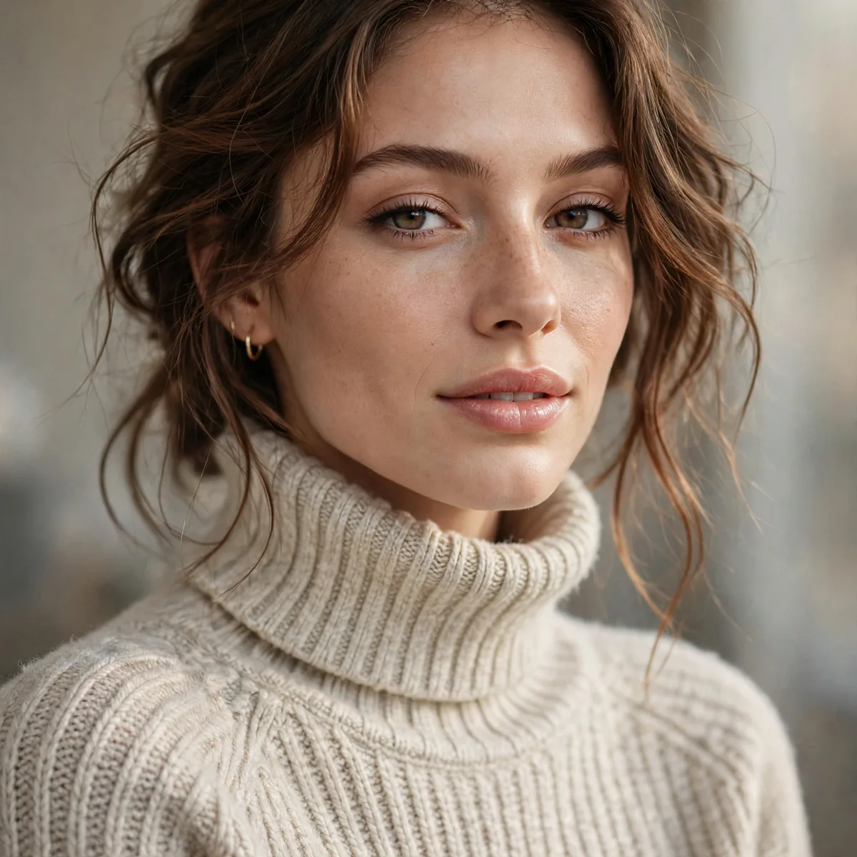Turtleneck sweater dress winter look