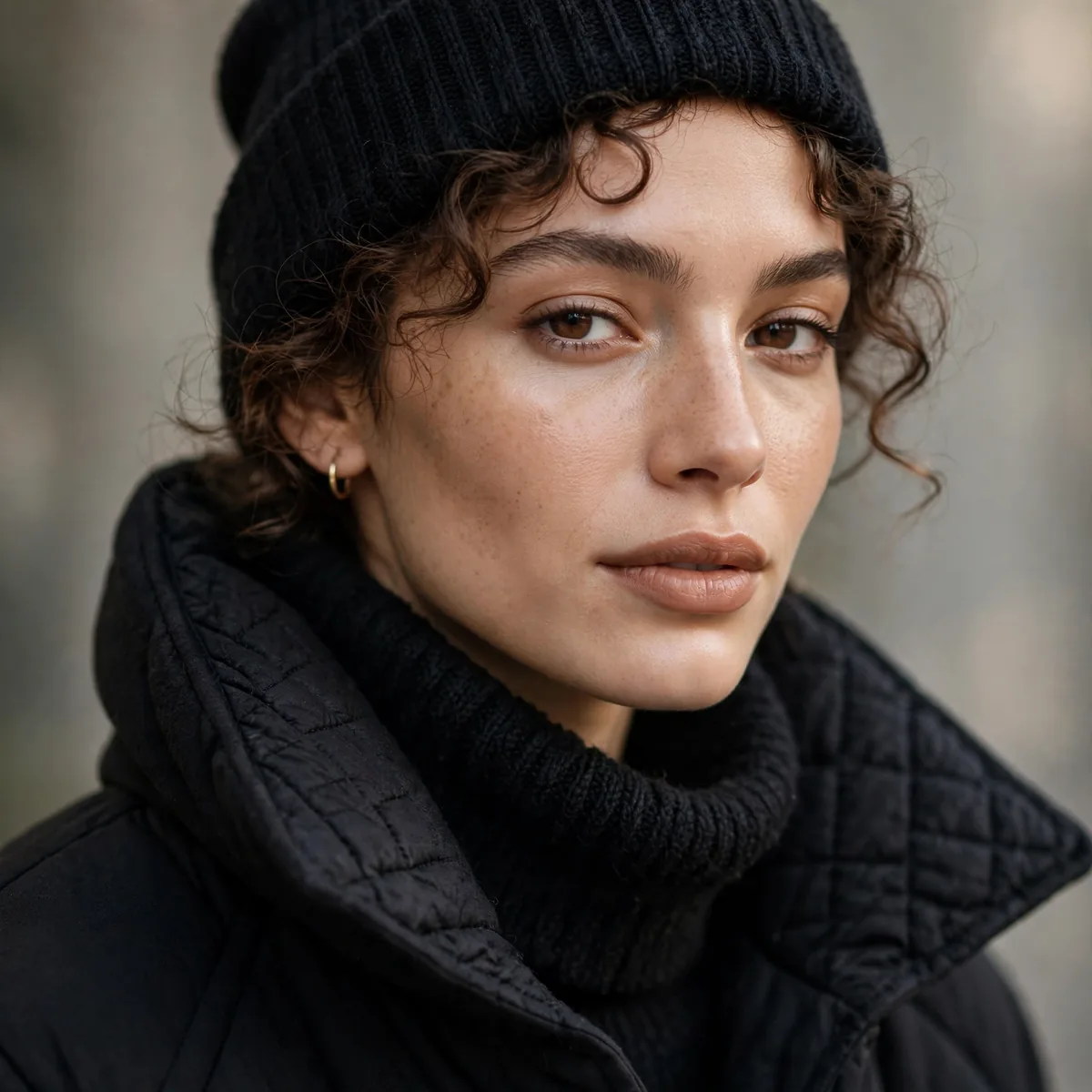 All black winter outfit