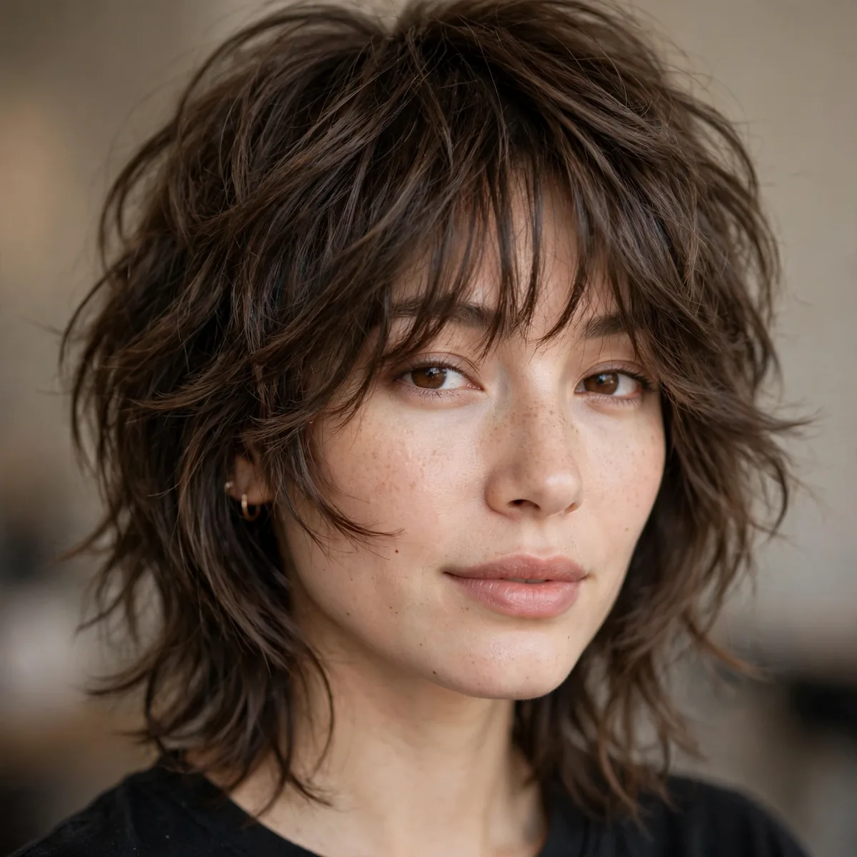 Grown-out wolf cut with soft blended layers