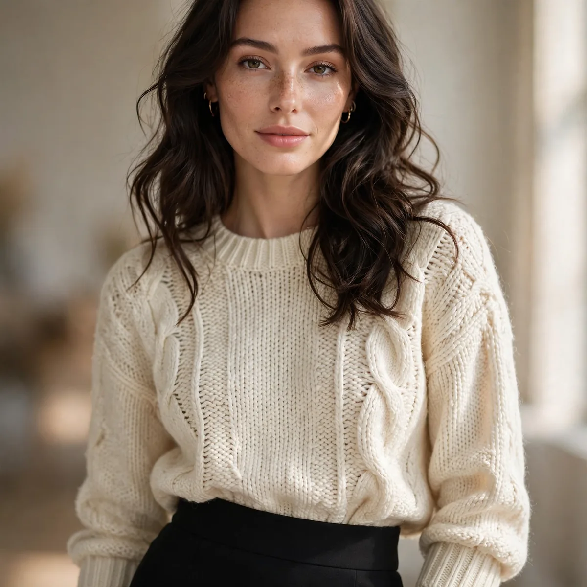 Sweater with pencil skirt